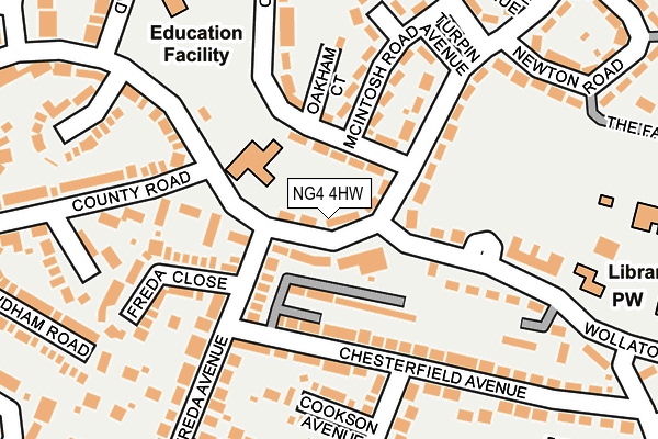 NG4 4HW map - OS OpenMap – Local (Ordnance Survey)