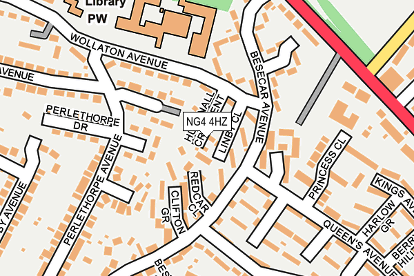 NG4 4HZ map - OS OpenMap – Local (Ordnance Survey)