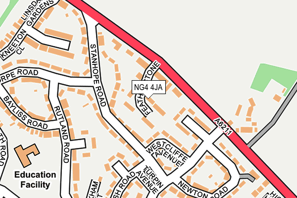 NG4 4JA map - OS OpenMap – Local (Ordnance Survey)