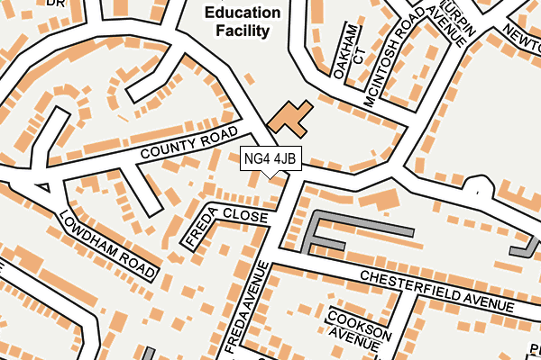 NG4 4JB map - OS OpenMap – Local (Ordnance Survey)