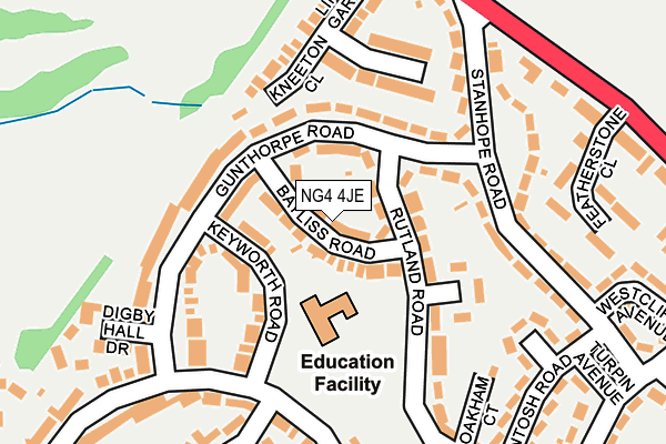 NG4 4JE map - OS OpenMap – Local (Ordnance Survey)