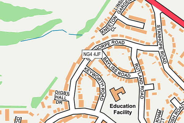 NG4 4JF map - OS OpenMap – Local (Ordnance Survey)