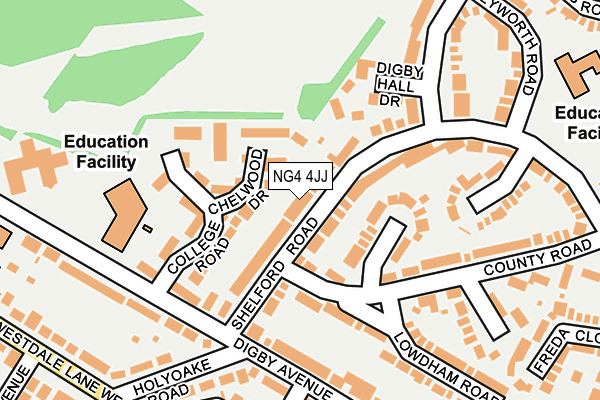 NG4 4JJ map - OS OpenMap – Local (Ordnance Survey)