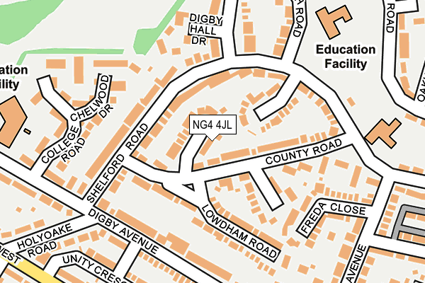 NG4 4JL map - OS OpenMap – Local (Ordnance Survey)