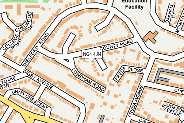 NG4 4JN map - OS OpenMap – Local (Ordnance Survey)