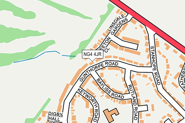 NG4 4JR map - OS OpenMap – Local (Ordnance Survey)