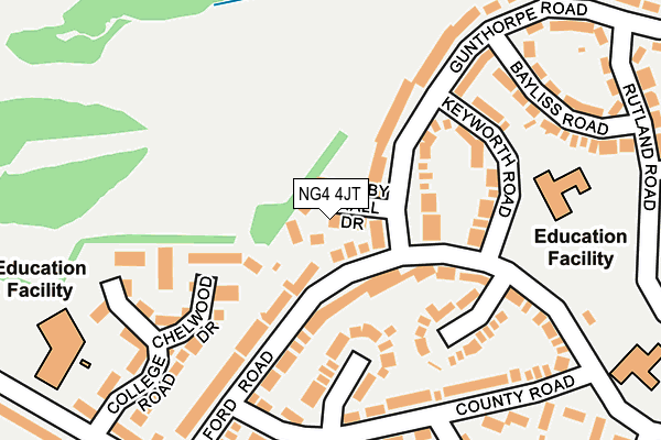 NG4 4JT map - OS OpenMap – Local (Ordnance Survey)