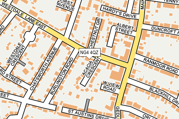 NG4 4QZ map - OS OpenMap – Local (Ordnance Survey)