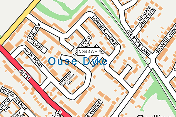NG4 4WE map - OS OpenMap – Local (Ordnance Survey)