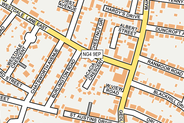 NG4 9EP map - OS OpenMap – Local (Ordnance Survey)