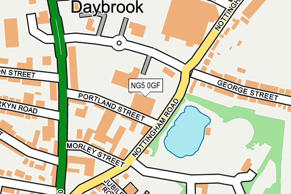 NG5 0GF map - OS OpenMap – Local (Ordnance Survey)