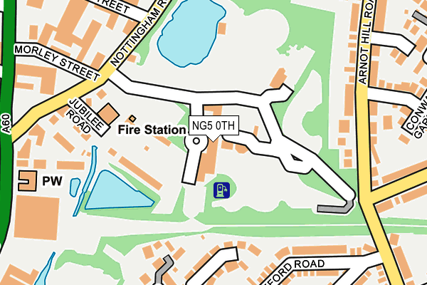 NG5 0TH map - OS OpenMap – Local (Ordnance Survey)