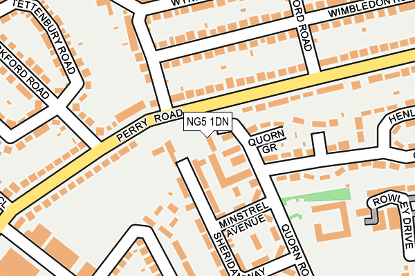 NG5 1DN map - OS OpenMap – Local (Ordnance Survey)