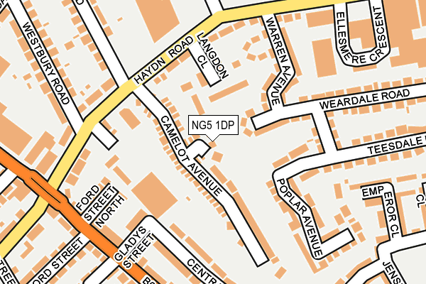 NG5 1DP map - OS OpenMap – Local (Ordnance Survey)