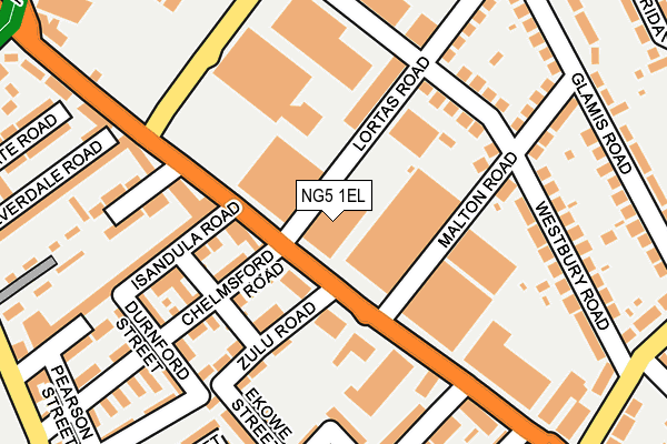 NG5 1EL map - OS OpenMap – Local (Ordnance Survey)