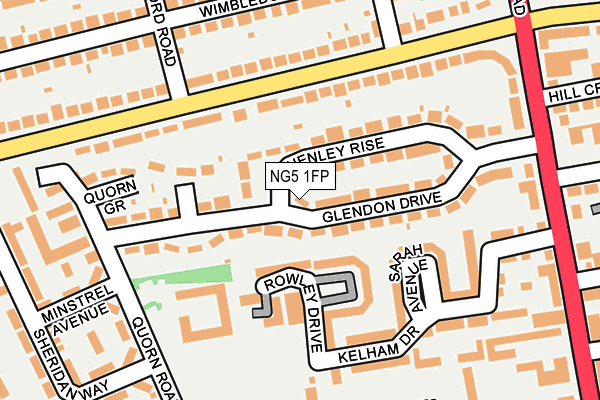 NG5 1FP map - OS OpenMap – Local (Ordnance Survey)