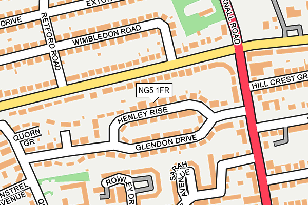 NG5 1FR map - OS OpenMap – Local (Ordnance Survey)