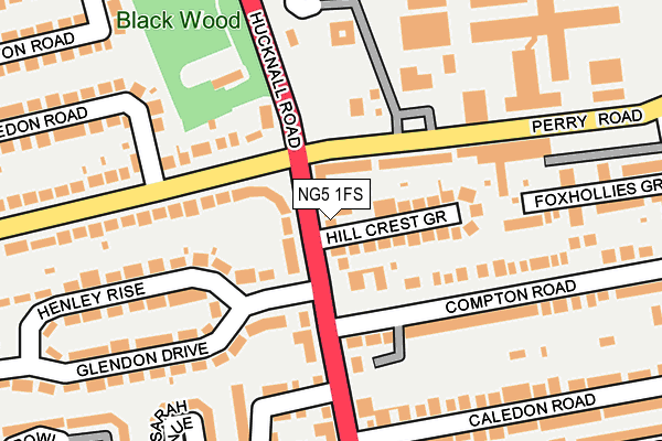 NG5 1FS map - OS OpenMap – Local (Ordnance Survey)