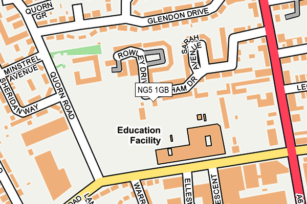 NG5 1GB map - OS OpenMap – Local (Ordnance Survey)