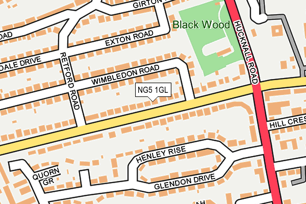 NG5 1GL map - OS OpenMap – Local (Ordnance Survey)