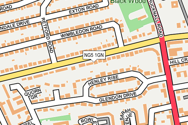 NG5 1GN map - OS OpenMap – Local (Ordnance Survey)