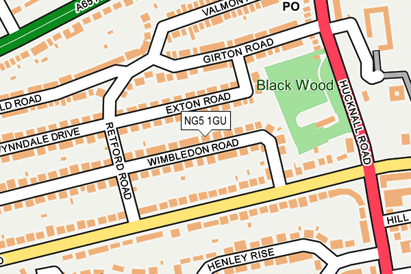 NG5 1GU map - OS OpenMap – Local (Ordnance Survey)