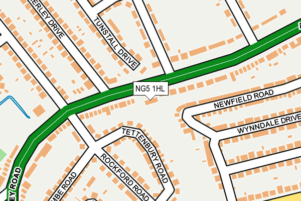 NG5 1HL map - OS OpenMap – Local (Ordnance Survey)