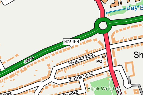 NG5 1HN map - OS OpenMap – Local (Ordnance Survey)