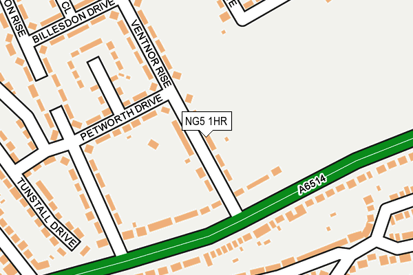 NG5 1HR map - OS OpenMap – Local (Ordnance Survey)