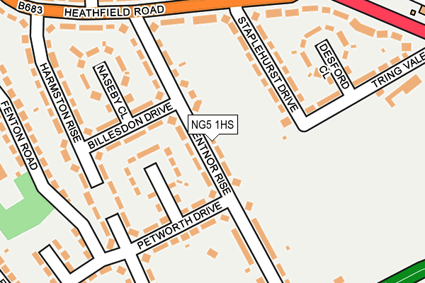 NG5 1HS map - OS OpenMap – Local (Ordnance Survey)