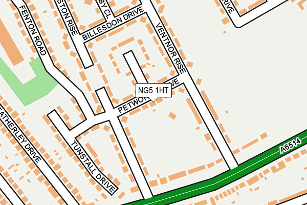 NG5 1HT map - OS OpenMap – Local (Ordnance Survey)