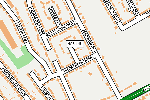 NG5 1HU map - OS OpenMap – Local (Ordnance Survey)