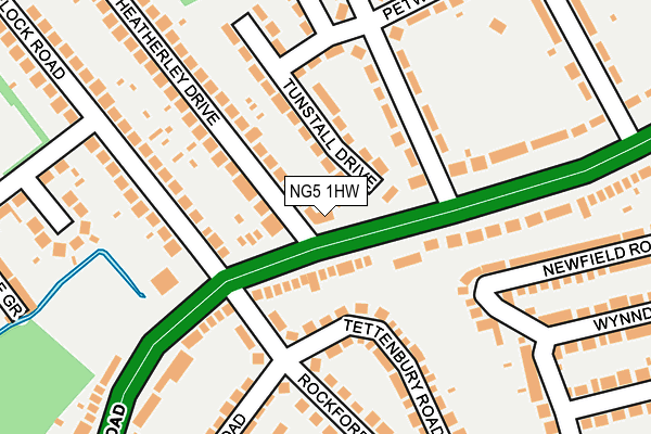 NG5 1HW map - OS OpenMap – Local (Ordnance Survey)