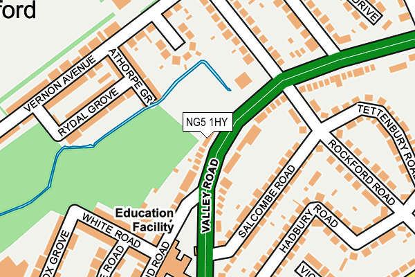 NG5 1HY map - OS OpenMap – Local (Ordnance Survey)