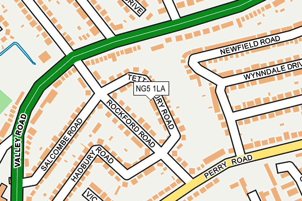 NG5 1LA map - OS OpenMap – Local (Ordnance Survey)