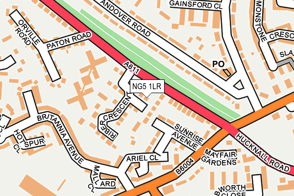 NG5 1LR map - OS OpenMap – Local (Ordnance Survey)