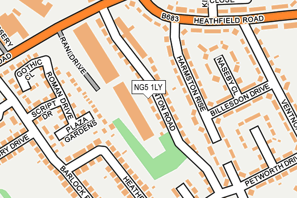 NG5 1LY map - OS OpenMap – Local (Ordnance Survey)