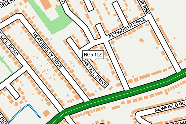 NG5 1LZ map - OS OpenMap – Local (Ordnance Survey)