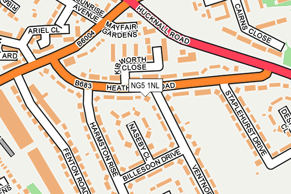 NG5 1NL map - OS OpenMap – Local (Ordnance Survey)