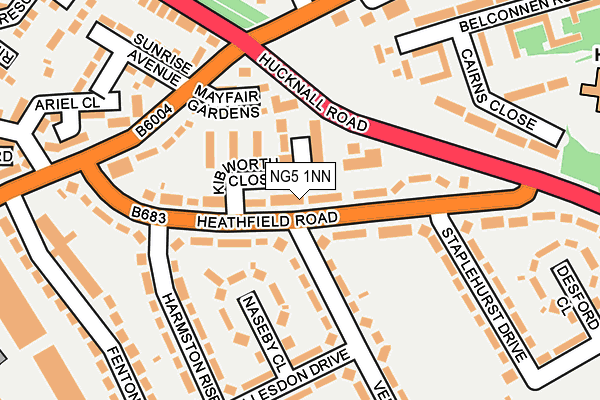 NG5 1NN map - OS OpenMap – Local (Ordnance Survey)