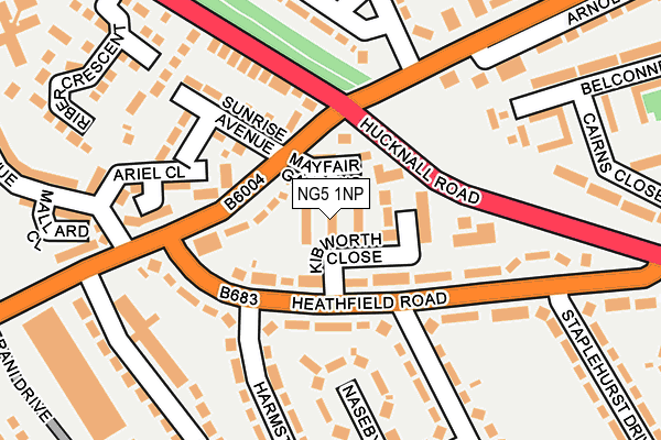 NG5 1NP map - OS OpenMap – Local (Ordnance Survey)