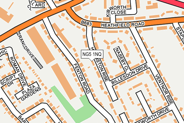 NG5 1NQ map - OS OpenMap – Local (Ordnance Survey)