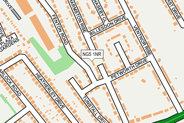 NG5 1NR map - OS OpenMap – Local (Ordnance Survey)