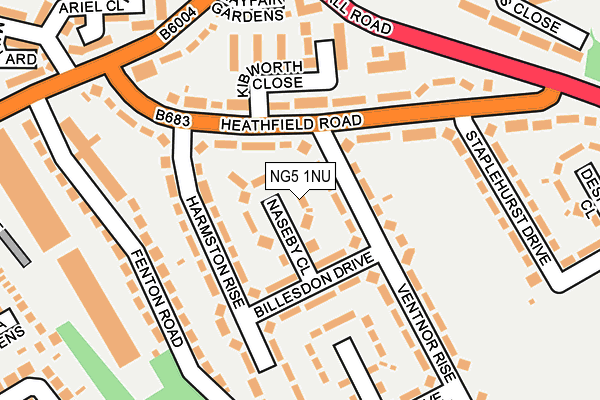 NG5 1NU map - OS OpenMap – Local (Ordnance Survey)