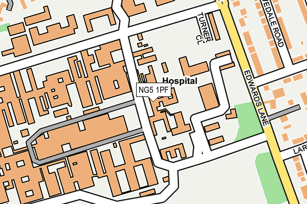 NG5 1PF map - OS OpenMap – Local (Ordnance Survey)