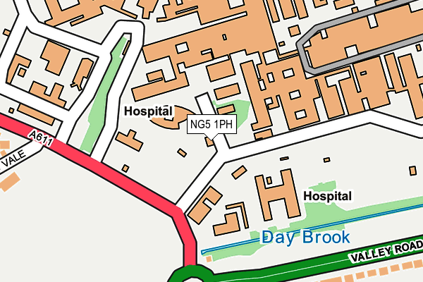 NG5 1PH map - OS OpenMap – Local (Ordnance Survey)