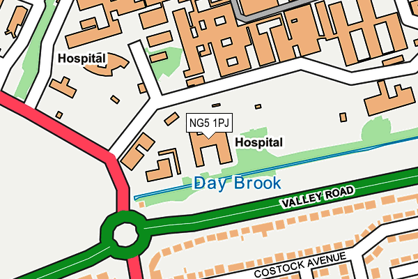 NG5 1PJ map - OS OpenMap – Local (Ordnance Survey)