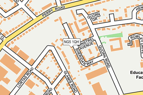 NG5 1QH map - OS OpenMap – Local (Ordnance Survey)