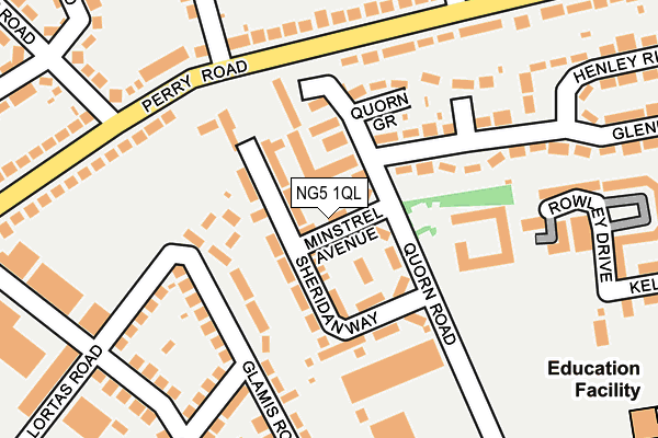 NG5 1QL map - OS OpenMap – Local (Ordnance Survey)