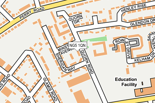 NG5 1QN map - OS OpenMap – Local (Ordnance Survey)